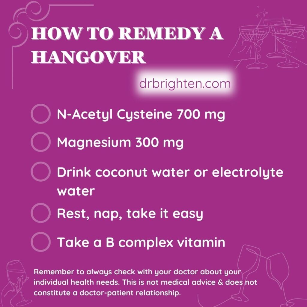 how to remedy a hangover