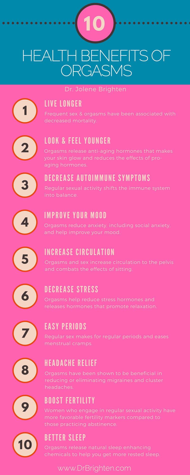 Women's Orgasm 10 Benefits of Orgasms DrBrighten.com