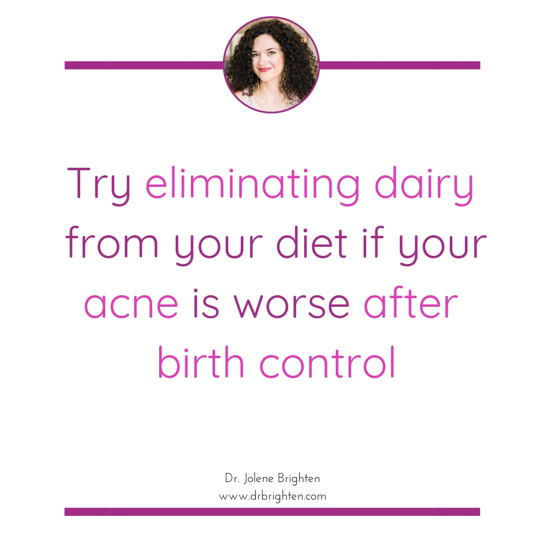 no acne after stopping birth control