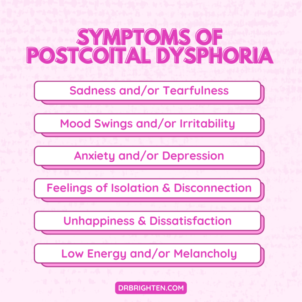 postcoital dysphoria symptoms