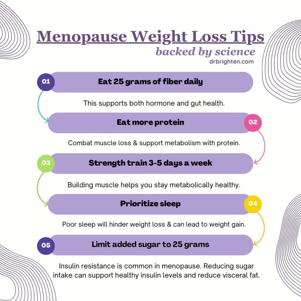 menopause weight loss tips