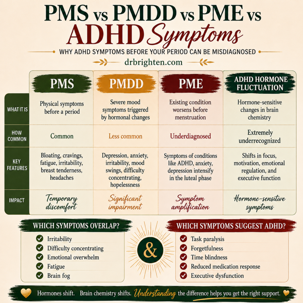 ADHD symptoms worse before period